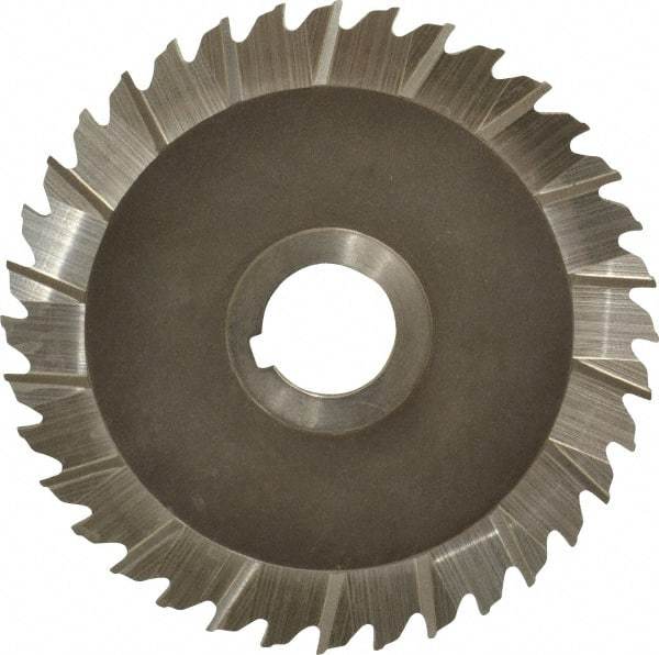 Keo - 5" Blade Diam x 1/8" Blade Thickness, 1" Hole, 36 Teeth, High Speed Steel Side Chip Saw - Staggered Tooth, Arbor Connection, Right Hand Cut, Uncoated - Apex Tool & Supply