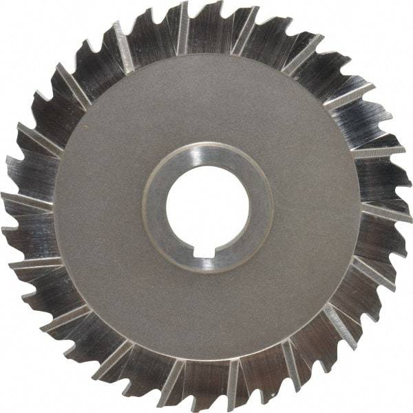 Keo - 5" Blade Diam x 3/16" Blade Thickness, 1" Hole, 36 Teeth, High Speed Steel Side Chip Saw - Staggered Tooth, Arbor Connection, Right Hand Cut, Uncoated - Apex Tool & Supply
