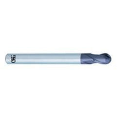 1/16" Dia. - 1-1/2" OAL - Solid Carbide - Ball Nose HP End Mill-2 FL - Apex Tool & Supply