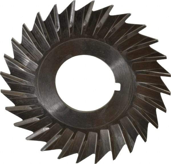 Keo - 2-1/2" Blade Diam x 1/16" Blade Thickness, 7/8" Hole, 28 Teeth, High Speed Steel Side Chip Saw - Straight Tooth, Arbor Connection, Right Hand Cut, Uncoated, with Keyway - Apex Tool & Supply