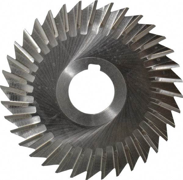 Keo - 4" Blade Diam x 1/16" Blade Thickness, 1" Hole, 36 Teeth, High Speed Steel Side Chip Saw - Straight Tooth, Arbor Connection, Right Hand Cut, Uncoated, with Keyway - Apex Tool & Supply