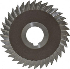 Keo - 4" Blade Diam x 3/32" Blade Thickness, 1" Hole, 36 Teeth, High Speed Steel Side Chip Saw - Straight Tooth, Arbor Connection, Right Hand Cut, Uncoated, with Keyway - Apex Tool & Supply