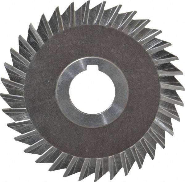 Keo - 4" Blade Diam x 1/8" Blade Thickness, 1" Hole, 36 Teeth, High Speed Steel Side Chip Saw - Straight Tooth, Arbor Connection, Right Hand Cut, Uncoated, with Keyway - Apex Tool & Supply