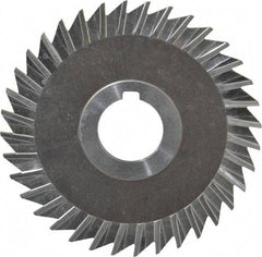 Keo - 4" Blade Diam x 1/8" Blade Thickness, 1" Hole, 36 Teeth, High Speed Steel Side Chip Saw - Straight Tooth, Arbor Connection, Right Hand Cut, Uncoated, with Keyway - Apex Tool & Supply