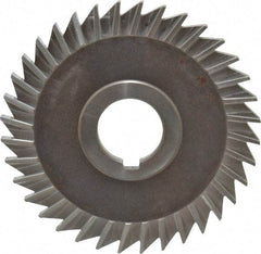 Keo - 4" Blade Diam x 3/16" Blade Thickness, 1" Hole, 36 Teeth, High Speed Steel Side Chip Saw - Straight Tooth, Arbor Connection, Right Hand Cut, Uncoated, with Keyway - Apex Tool & Supply
