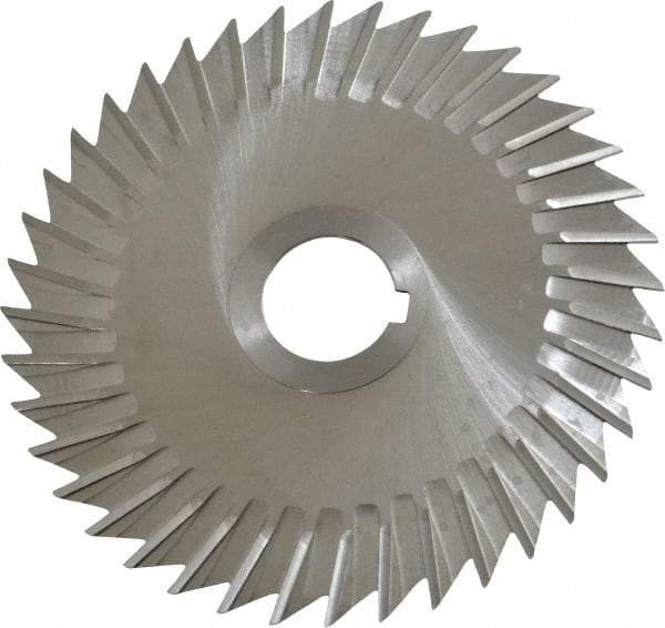 Keo - 5" Blade Diam x 1/16" Blade Thickness, 1" Hole, 40 Teeth, High Speed Steel Side Chip Saw - Straight Tooth, Arbor Connection, Right Hand Cut, Uncoated, with Keyway - Apex Tool & Supply