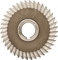 Keo - 5" Blade Diam x 3/16" Blade Thickness, 1-1/4" Hole, 40 Teeth, High Speed Steel Side Chip Saw - Straight Tooth, Arbor Connection, Right Hand Cut, Uncoated, with Keyway - Apex Tool & Supply
