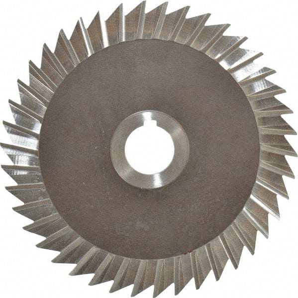 Keo - 6" Blade Diam x 1/8" Blade Thickness, 1" Hole, 42 Teeth, High Speed Steel Side Chip Saw - Straight Tooth, Arbor Connection, Right Hand Cut, Uncoated, with Keyway - Apex Tool & Supply