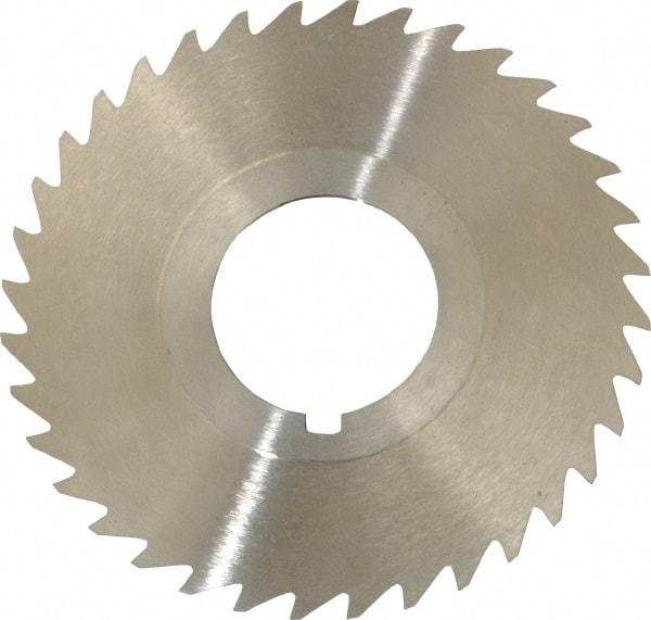 Keo - 2-1/2" Diam x 1/32" Blade Thickness x 7/8" Arbor Hole Diam, 36 Tooth Slitting and Slotting Saw - Arbor Connection, Right Hand, Uncoated, High Speed Steel, 10° Rake, Concave Ground - Apex Tool & Supply