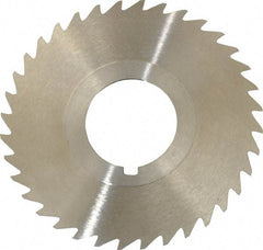 Keo - 2-1/2" Diam x 1/32" Blade Thickness x 7/8" Arbor Hole Diam, 36 Tooth Slitting and Slotting Saw - Arbor Connection, Right Hand, Uncoated, High Speed Steel, 10° Rake, Concave Ground - Apex Tool & Supply