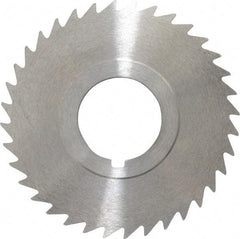 Keo - 2-1/2" Diam x 3/64" Blade Thickness x 7/8" Arbor Hole Diam, 36 Tooth Slitting and Slotting Saw - Arbor Connection, Right Hand, Uncoated, High Speed Steel, 10° Rake, Concave Ground - Apex Tool & Supply