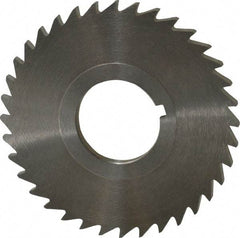 Keo - 2-1/2" Diam x 1/8" Blade Thickness x 7/8" Arbor Hole Diam, 36 Tooth Slitting and Slotting Saw - Arbor Connection, Right Hand, Uncoated, High Speed Steel, 10° Rake, Concave Ground - Apex Tool & Supply