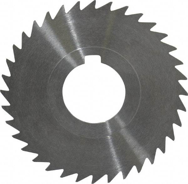 Keo - 3" Diam x 1/32" Blade Thickness x 1" Arbor Hole Diam, 36 Tooth Slitting and Slotting Saw - Arbor Connection, Right Hand, Uncoated, High Speed Steel, 10° Rake, Concave Ground - Apex Tool & Supply