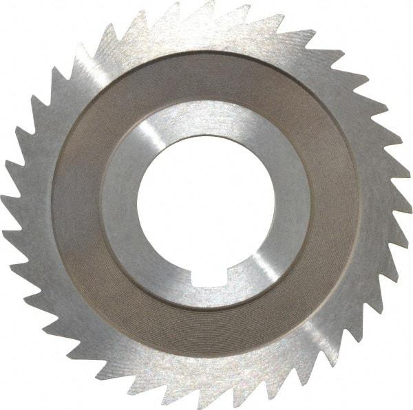 Keo - 3" Diam x 3/32" Blade Thickness x 1" Arbor Hole Diam, 36 Tooth Slitting and Slotting Saw - Arbor Connection, Right Hand, Uncoated, High Speed Steel, 10° Rake, Concave Ground - Apex Tool & Supply