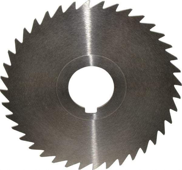 Keo - 4" Diam x 3/64" Blade Thickness x 1" Arbor Hole Diam, 40 Tooth Slitting and Slotting Saw - Arbor Connection, Right Hand, Uncoated, High Speed Steel, Concave Ground, Contains Keyway - Apex Tool & Supply
