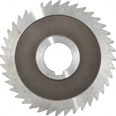 Keo - 4" Diam x 1/8" Blade Thickness x 1" Arbor Hole Diam, 40 Tooth Slitting and Slotting Saw - Arbor Connection, Right Hand, Uncoated, High Speed Steel, Concave Ground, Contains Keyway - Apex Tool & Supply