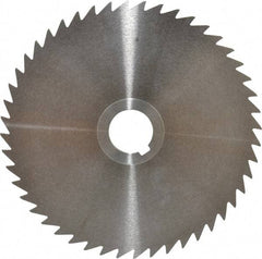 Keo - 6" Diam x 1/16" Blade Thickness x 1" Arbor Hole Diam, 48 Tooth Slitting and Slotting Saw - Arbor Connection, Right Hand, Uncoated, High Speed Steel, Concave Ground, Contains Keyway - Apex Tool & Supply