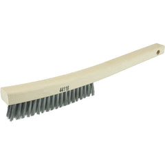 Plater's Brush, Steel Fill, 3 × 19 Rows, Curved Handle - Apex Tool & Supply