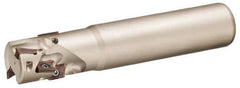 Sumitomo - 1" Cut Diam, 1" Shank Diam, 4-1/4" OAL, Indexable Square Shoulder End Mill - AXMT12, AXET12 Inserts, Cylindrical Shank, 90° Lead Angle, Series WaveMill - Apex Tool & Supply