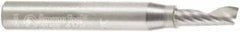 Amana Tool - 3/16" Cutting Diam x 1/2" Length of Cut, 1 Flute, Upcut Spiral Router Bit - Uncoated, Right Hand Cut, Solid Carbide, 2" OAL x 1/4" Shank Diam, 30° Helix Angle - Apex Tool & Supply