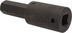 Paramount - 1/2" Drive, 18mm Impact Hex Bit Socket - 4" OAL - Apex Tool & Supply