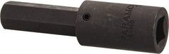 Paramount - 1/2" Drive, 15mm Impact Hex Bit Socket - 3-5/8" OAL - Apex Tool & Supply