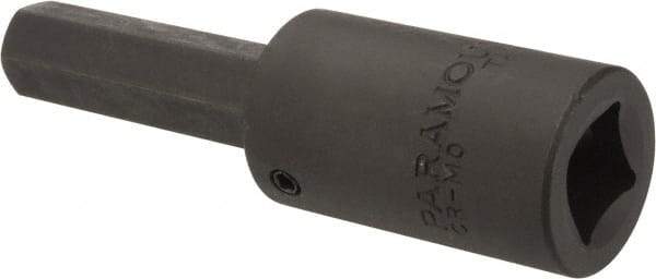 Paramount - 1/2" Drive, 1/2" Impact Hex Bit Socket - 1-7/8" Bit Length, 3-5/8" OAL - Apex Tool & Supply
