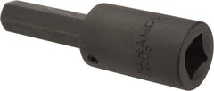 Paramount - 1/2" Drive, 1/2" Impact Hex Bit Socket - 1-7/8" Bit Length, 3-5/8" OAL - Apex Tool & Supply