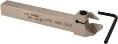 Iscar - External Thread, 0.6299" Max Depth of Cut, 3mm Min Groove Width, 140mm OAL, Right Hand Indexable Grooving Cutoff Toolholder - 16mm Shank Height x 16mm Shank Width, DG.C 3.. Insert Style, DGT Toolholder Style, Series Do-Grip - Apex Tool & Supply