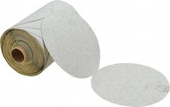 3M - 5" Diam, 220 Grit Silicon Carbide Adhesive PSA Disc - Very Fine Grade, Gray, A Weighted Backing, Flexible, Use with Random Orbital Sanders - Apex Tool & Supply