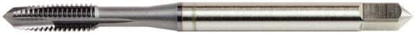 OSG - M4x0.70 Metric Coarse, 3 Flute, TiCN Finish, Vanadium High Speed Steel Spiral Point Tap - Plug Chamfer, Right Hand Thread, 2-31/64" OAL, 3/4" Thread Length, 0.168" Shank Diam, 6H Class of Fit, Series 11117 - Exact Industrial Supply
