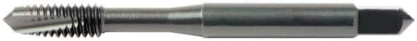 OSG - 1/4-28 UNF 2 Flute H3 Oxide Finish High Speed Steel Spiral Point Extension Tap - Plug Chamfer, 6" OAL, 1" Thread Length, 3B Class of Fit, Series 917 - Exact Industrial Supply