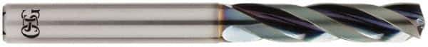 OSG - 15.5mm 140° Spiral Flute Solid Carbide Screw Machine Drill Bit - WD1 Finish, Right Hand Cut, 78mm Flute Length, 145mm OAL, Standard Point, Straight Shank, Through Coolant - Apex Tool & Supply