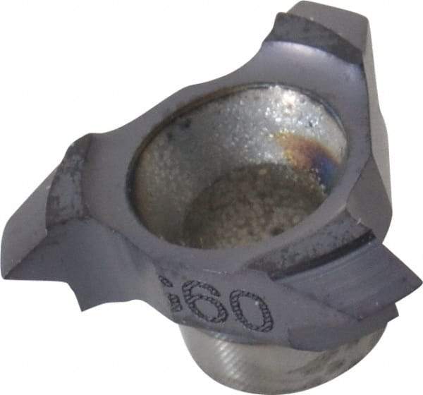 Carmex - C12 G60 Grade MT7, Internal/External Threading Insert - 0.8 to 1.75mm & 32 to 15 TPI Ext Pitch, 10 to 20mm & 28 to 13 TPI Int Pitch, TiAlN Finish - Apex Tool & Supply