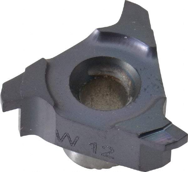 Carmex - C18 W12 Grade MT7, 0.7" Cutting Width Carbide Mill Grooving Insert - 0.047" Max Depth of Cut, Right Hand, 0.004" Corner Radius, TiAlN Finish - Apex Tool & Supply