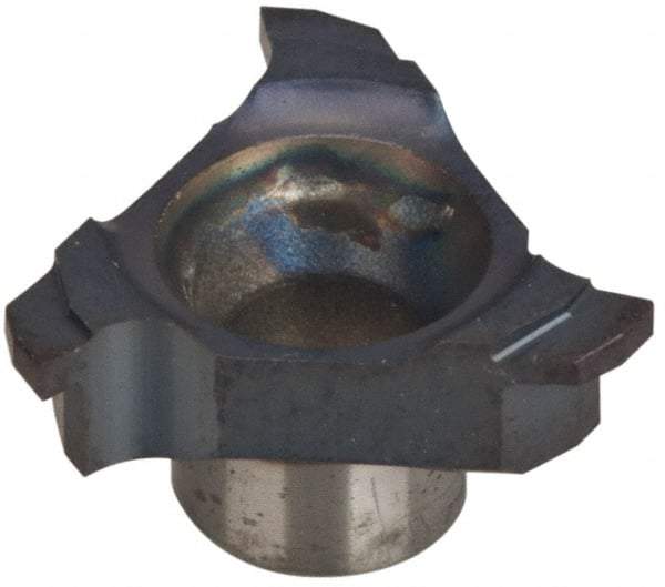 Carmex - C18 W15 Grade MT7, 0.7" Cutting Width Carbide Mill Grooving Insert - 0.059" Max Depth of Cut, Right Hand, 0.004" Corner Radius, TiAlN Finish - Apex Tool & Supply
