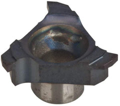 Carmex - C18 W15 Grade MT7, 0.7" Cutting Width Carbide Mill Grooving Insert - 0.059" Max Depth of Cut, Right Hand, 0.004" Corner Radius, TiAlN Finish - Apex Tool & Supply