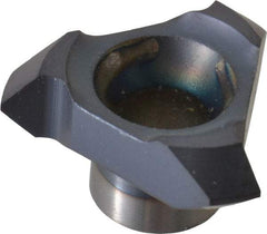 Carmex - C12 C90 Grade MT7, 0.47" Cutting Width Carbide Chamfering & Grooving Insert - 0.012" Max Depth of Cut, Right Hand, 0.004" Corner Radius, TiAlN Finish - Apex Tool & Supply