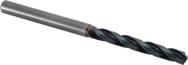 OSG - 7.5mm 140° Solid Carbide Jobber Drill - WD1 Finish, Spiral Flute, Straight Shank, 118mm OAL, Split Point - Apex Tool & Supply