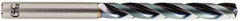 OSG - 13.6mm 140° Solid Carbide Jobber Drill - WD1 Finish, Right Hand Cut, Spiral Flute, Straight Shank, 176mm OAL, Standard Point - Apex Tool & Supply