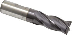 OSG - 3/4", 1-5/8" LOC, 3/4" Shank Diam, 3-7/8" OAL, 4 Flute, Cobalt Square End Mill - Single End, TiAlN Finish, Spiral Flute, 30° Helix, Centercutting, Right Hand Cut, Right Hand Flute, Series 541 - Apex Tool & Supply