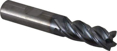 Kennametal - 1/2", 4 Flute, Solid Carbide, 0.015" Corner Radius End Mill - 3" OAL, 1-1/4" LOC - Apex Tool & Supply