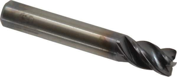 Kennametal - 5/16", 4 Flute, Solid Carbide, 0.03" Corner Radius End Mill - 2" OAL, 1/2" LOC - Apex Tool & Supply