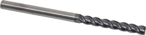 Kennametal - 1/4", 4 Flute, Solid Carbide, 0.03" Corner Radius End Mill - 4" OAL, 1-3/4" LOC - Apex Tool & Supply