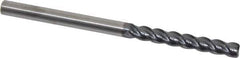 Kennametal - 1/4", 4 Flute, Solid Carbide, 0.03" Corner Radius End Mill - 4" OAL, 1-3/4" LOC - Apex Tool & Supply