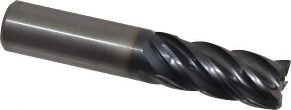 Kennametal - 3/4", 5 Flute, Solid Carbide, 0.03" Corner Radius End Mill - 4" OAL, 1-1/2" LOC - Apex Tool & Supply