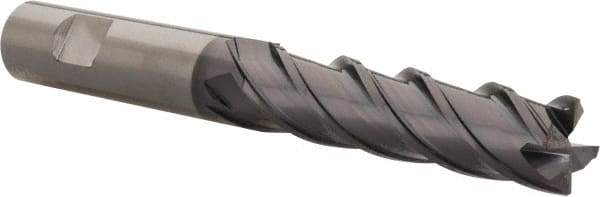 Kennametal - 3/4", 4 Flute, Solid Carbide, Corner Chamfer End Mill - 6" OAL, 3" LOC - Apex Tool & Supply