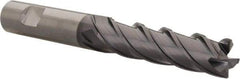 Kennametal - 3/4", 4 Flute, Solid Carbide, Corner Chamfer End Mill - 6" OAL, 3" LOC - Apex Tool & Supply