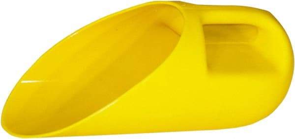 Trynex - 80 oz Yellow Plastic Round Bottom Scoop - 7" Wide x 7" Deep Bowl, 5" Handle Length, 14-1/2" OAL - Apex Tool & Supply