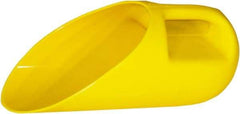 Trynex - 80 oz Yellow Plastic Round Bottom Scoop - 7" Wide x 7" Deep Bowl, 5" Handle Length, 14-1/2" OAL - Apex Tool & Supply